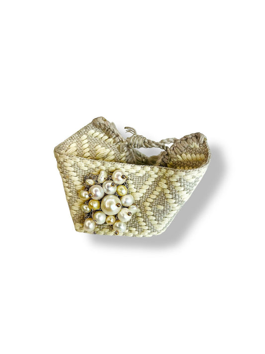 HIPPIE BRACELET ADJUSTABLE WITH PEARL